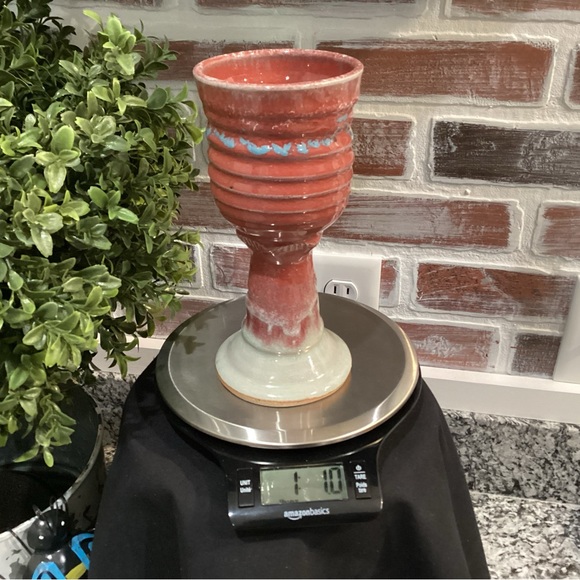 Ceramic / Pottery Hand Crafted Wine Goblet By Stokes - Excellent Gently Used - Picture 11 of 11
